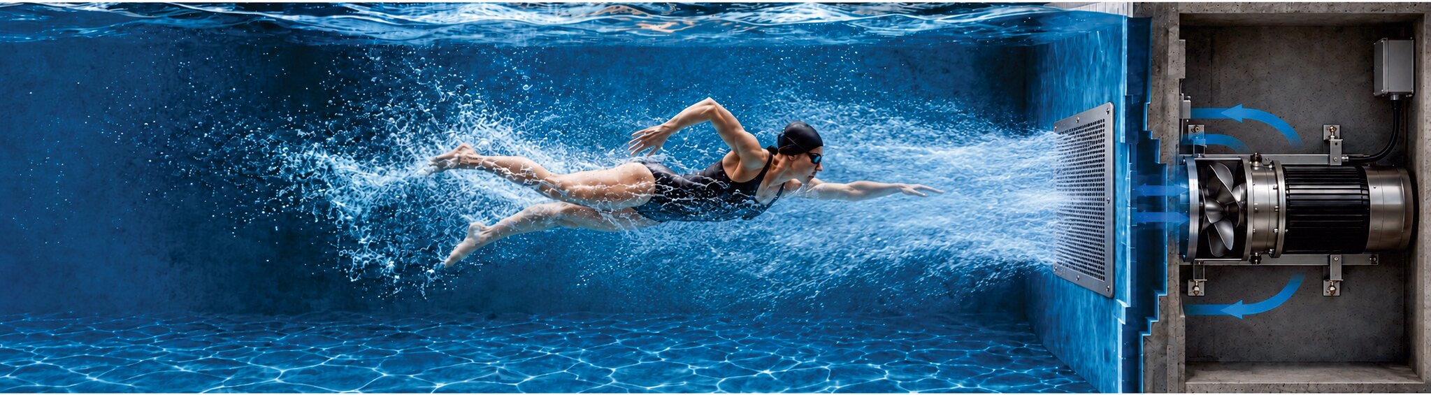 AquaFlow adjustable swim resistance system